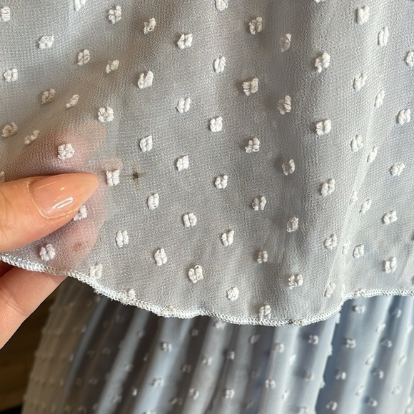 Sky Blue Off Shoulder Ruffle Maxi Dress Size Medium - Picture 11 of 12